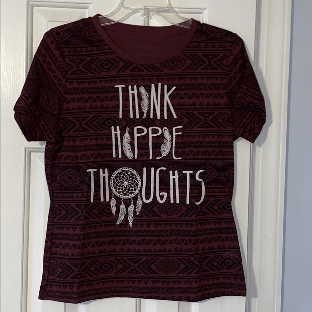 Ladies top “Think Hippie Thoughts”